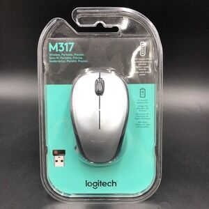 Logitech M317 Wireless Mouse -‎ Light Steel T17-65 New